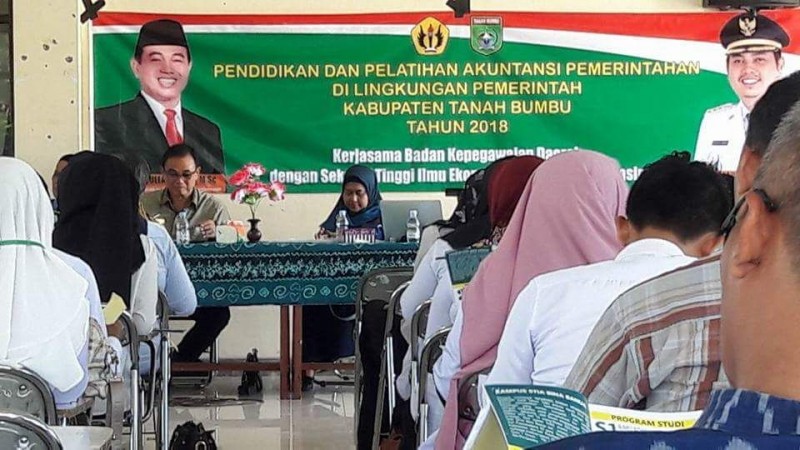 Pendidikan dan Pelatihan Akuntansi Pemerintahan Kerjasama STIENAS Banjarmasin dan Pemerintah Kabupaten Tanah Bumbu tahun 2018