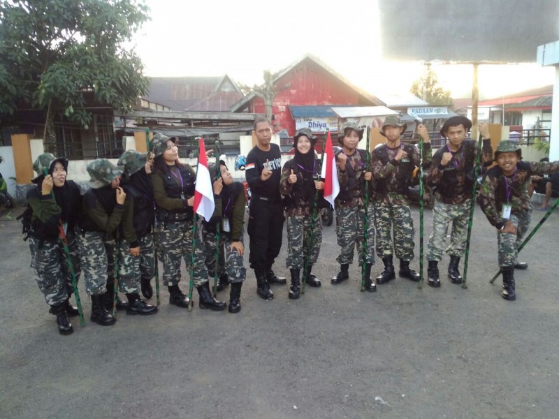 Pelepasan Menwa (Resimen Mahasiswa) dalam rangka kegiatan Napak Tilas